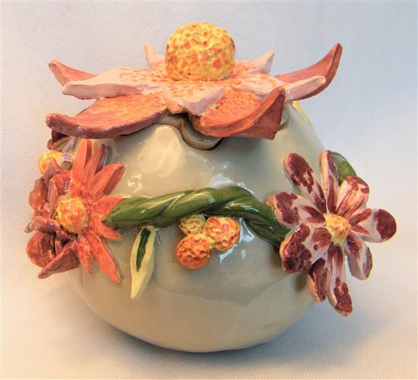 WagnerM Lidded Vase with Flowers