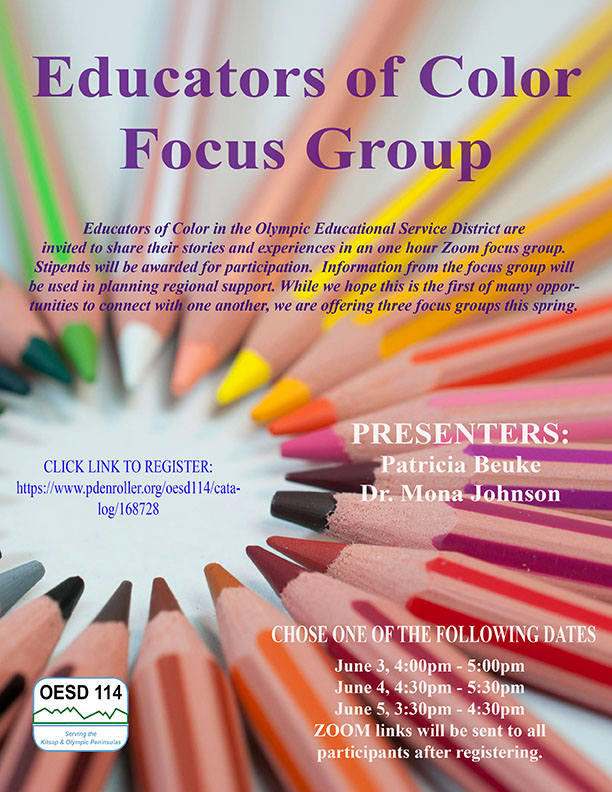 Educators of Color Focus Group flyer